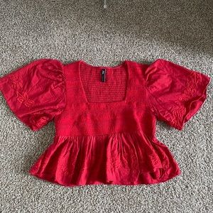 Red Zara Top